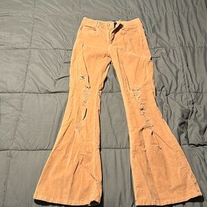 Forever 21 Pink Corduroy Flare Jeans